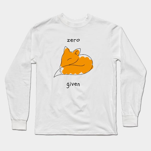 Zero Fox Given Long Sleeve T-Shirt by NoColorDesigns